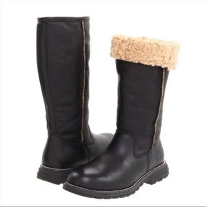 UGG Brooks Tall Black Leather Boots
